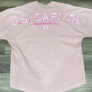 NEW Spirit Jersery Womens Size Large U.S. Capitol Washington DC 100% Cotton PINK